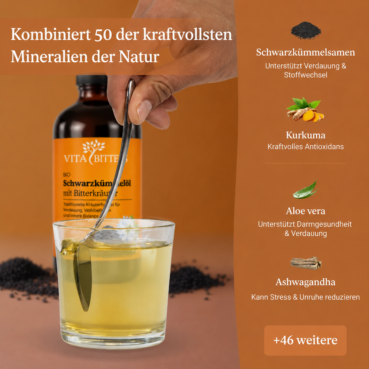 Schwarzkümmelöl mit Bitterkräuter