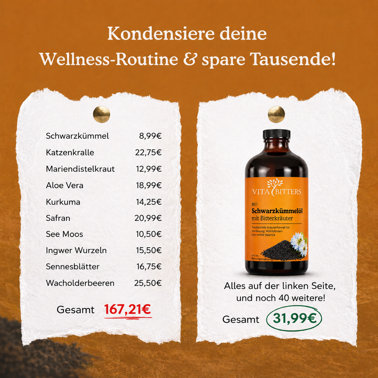 Schwarzkümmelöl mit Bitterkräuter